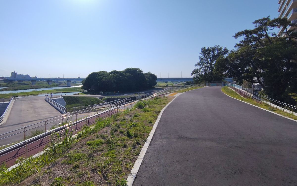 二子玉川の新しい堤防